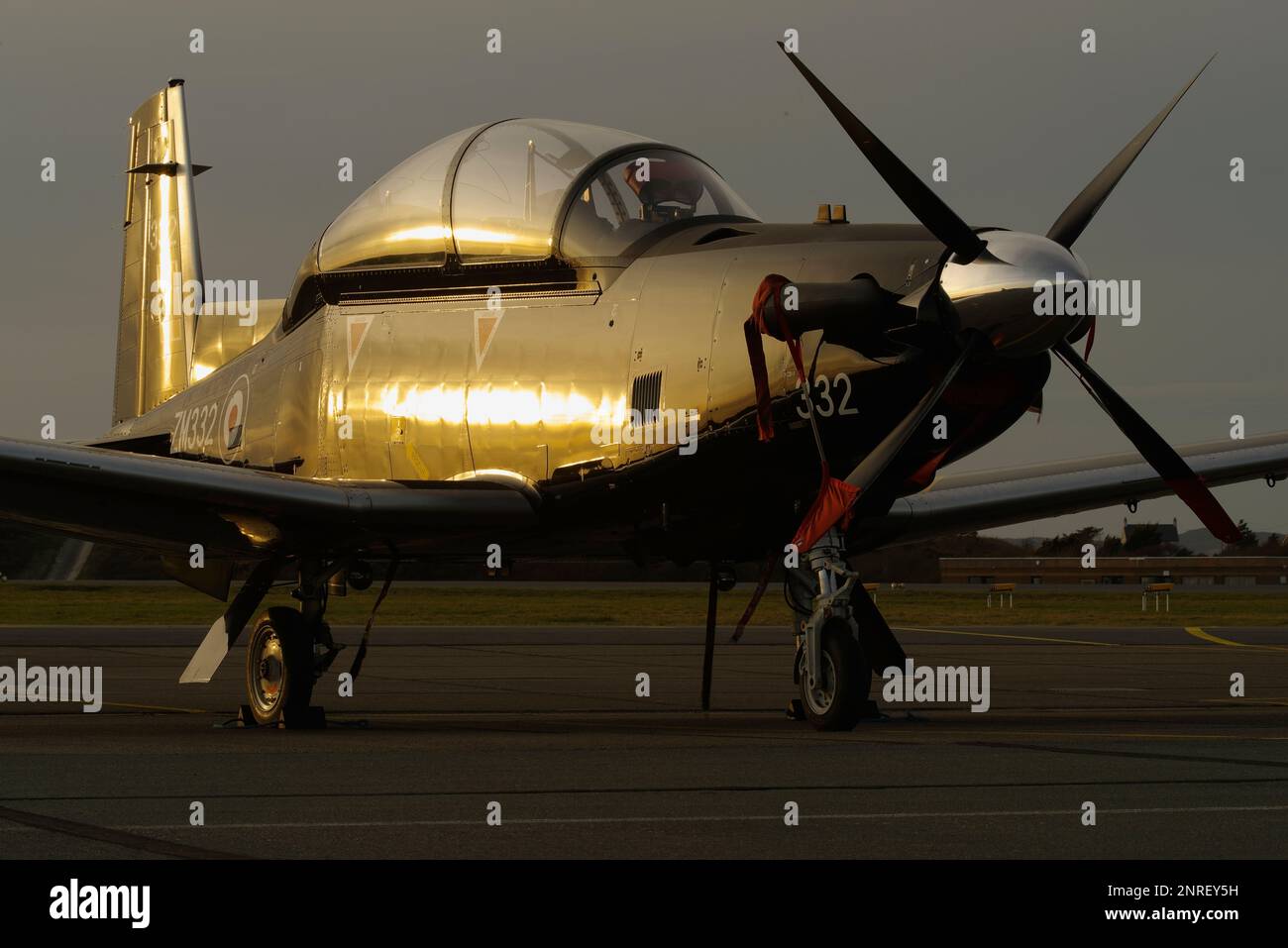 Raytheon Texan T1, ZM332, 72 Sqn, vallée de la RAF, Anglesey, Pays de Galles du Nord, Royaume-Uni, Banque D'Images