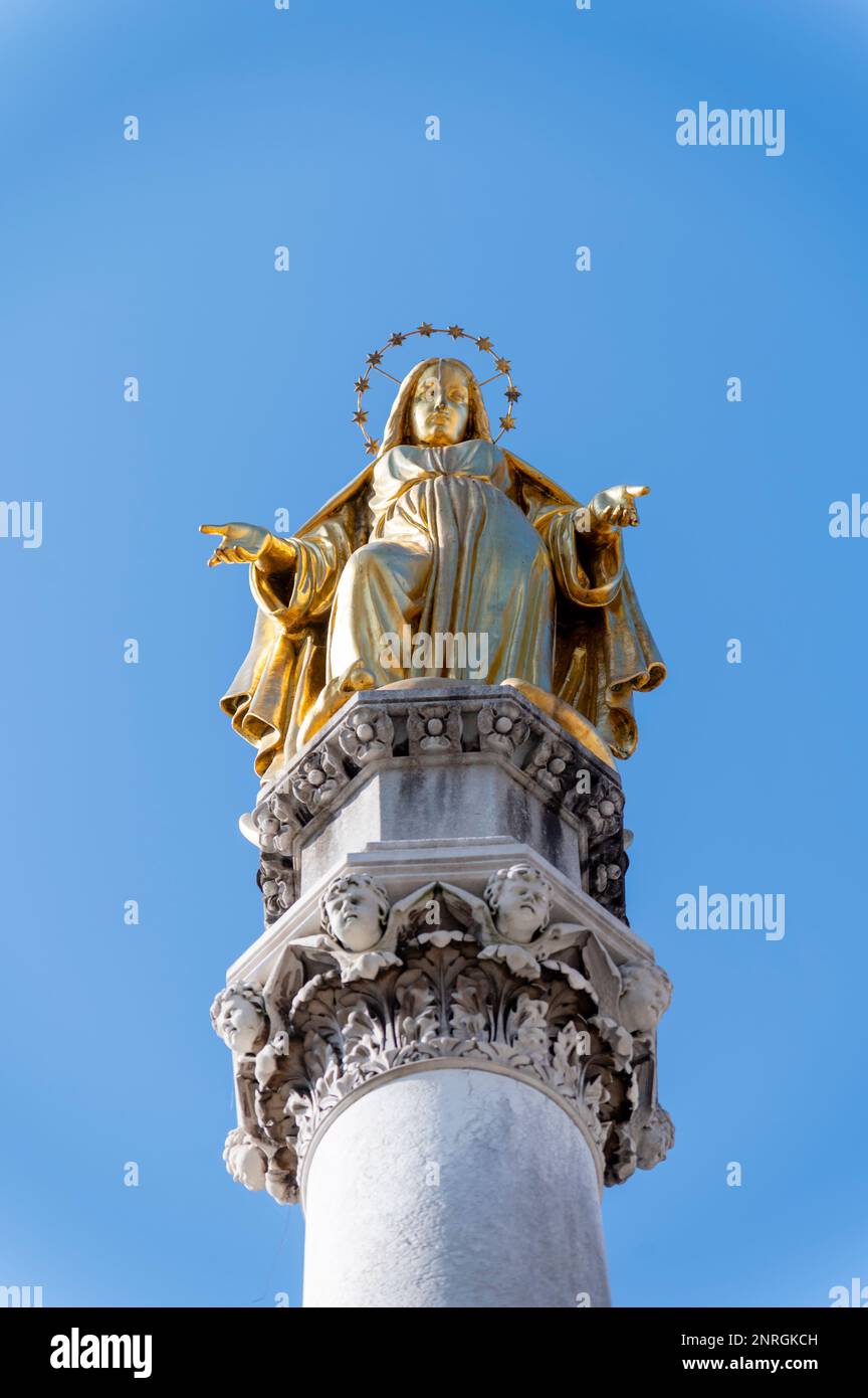 Monument de l'Assomption de la Sainte Vierge Marie à Zagreb, cathédrale de Zagreb, Zagreb, Croatie Banque D'Images