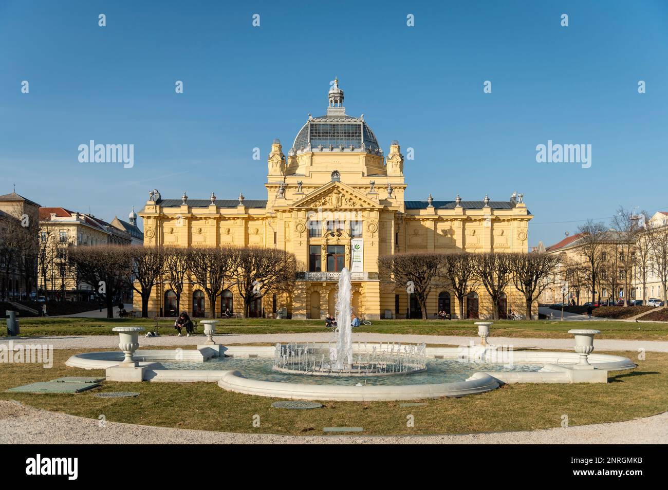 Pavillon d'art à Zagreb, Croatie Banque D'Images