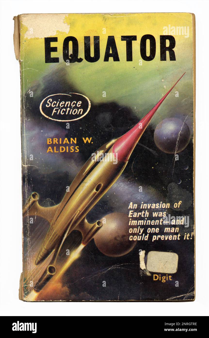 Couverture de livre de poche de science-fiction vintage, Brian W. Aldiss, Équateur, 1958 Banque D'Images