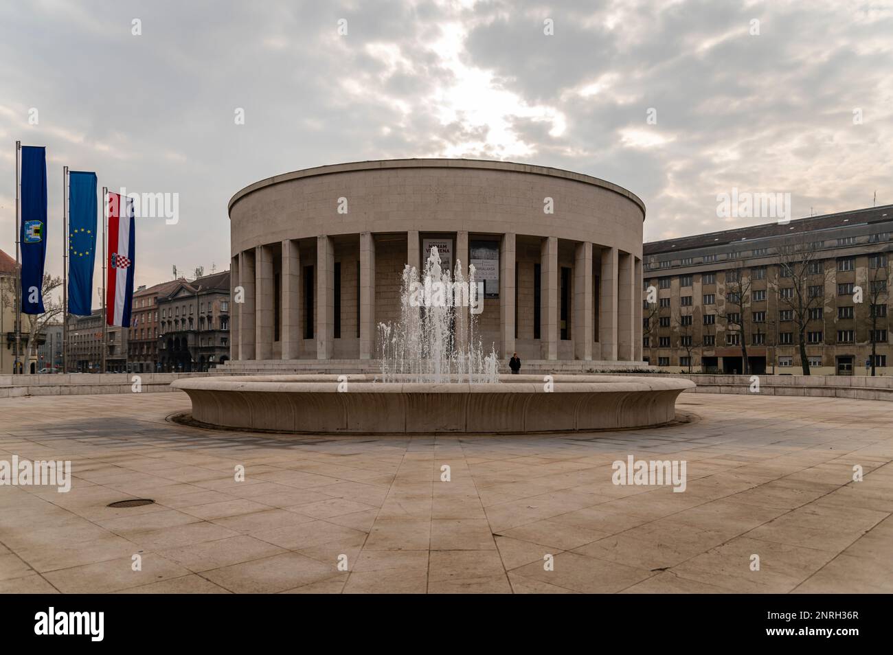 Galerie d'art où l'Association croate des Beaux-artistes est basée, Zagreb, Croatie Banque D'Images