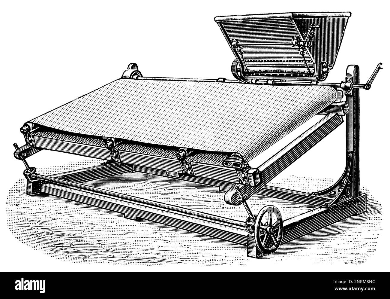 Machine de tri des semences de betteraves. Publication du livre 'Meyers Konversations-Lexikon', Volume 2, Leipzig, Allemagne, 1910 Banque D'Images