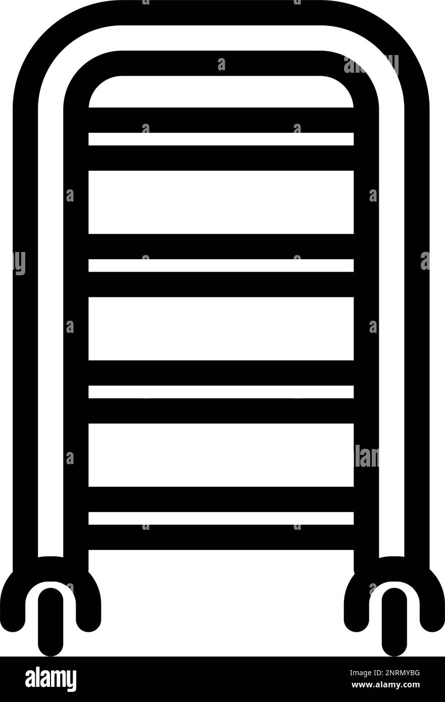 illustration vectorielle de l'icône de la ligne de portoir du rayon viande Illustration de Vecteur