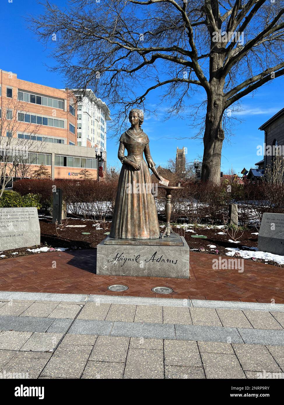 Statue d'Abigail Adams sculptée par Sergey Eylanbekov à Quincy, Massachusetts Banque D'Images