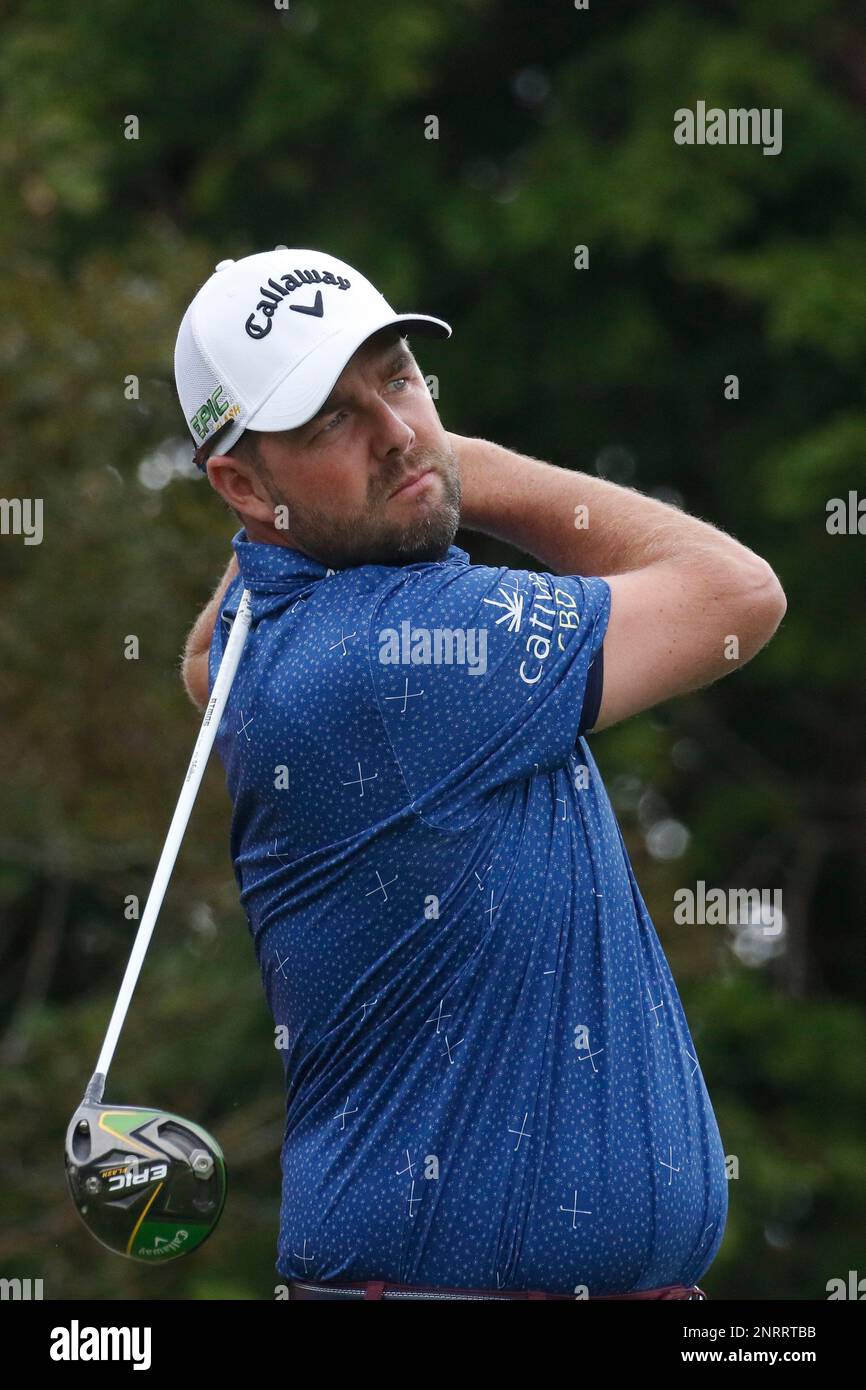 October 18, 2019, Jeju, SOUTH KOREA: Oct 18, 2019-Jeju, South Korea-Marc Leishman action during an PGA Tour The CJ Cup Nine Bridges Round 2 at Nine Bridge Golf Club in Jeju, South Korea. (Credit Image: © Ryu Seung-Il/ZUMA Wire) (Cal Sport Media via AP Images) Banque D'Images
