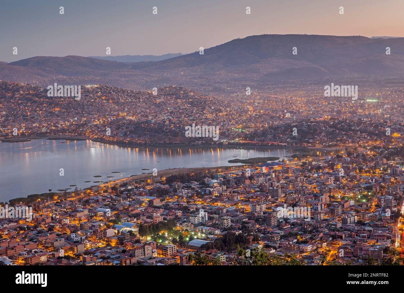 Vue depuis le Cristo de la Concordia, Cochabamba, Bolivie Banque D'Images