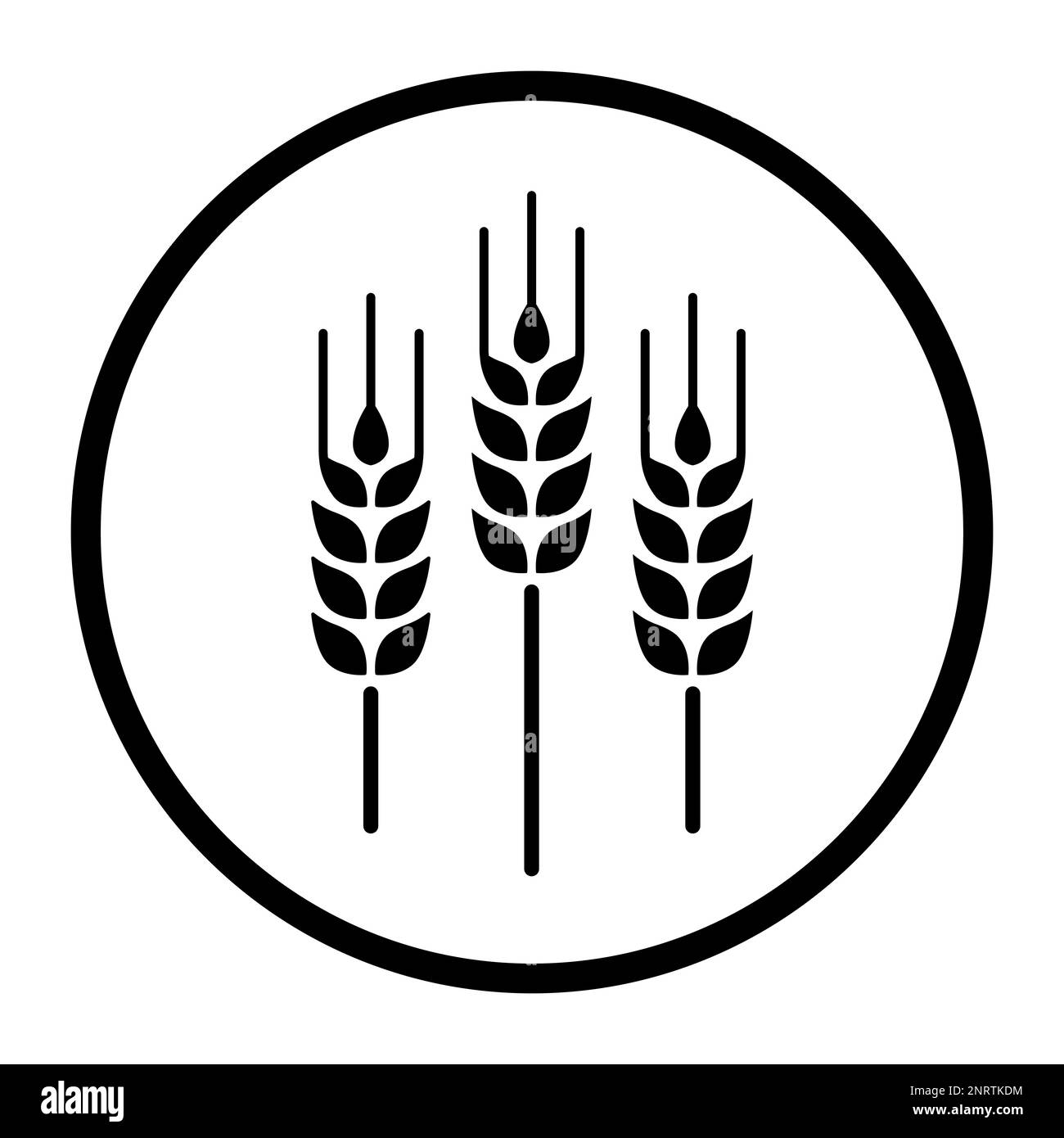 Une couleur vecteur nourriture, allergènes et ingrédients icône: Blé Illustration de Vecteur