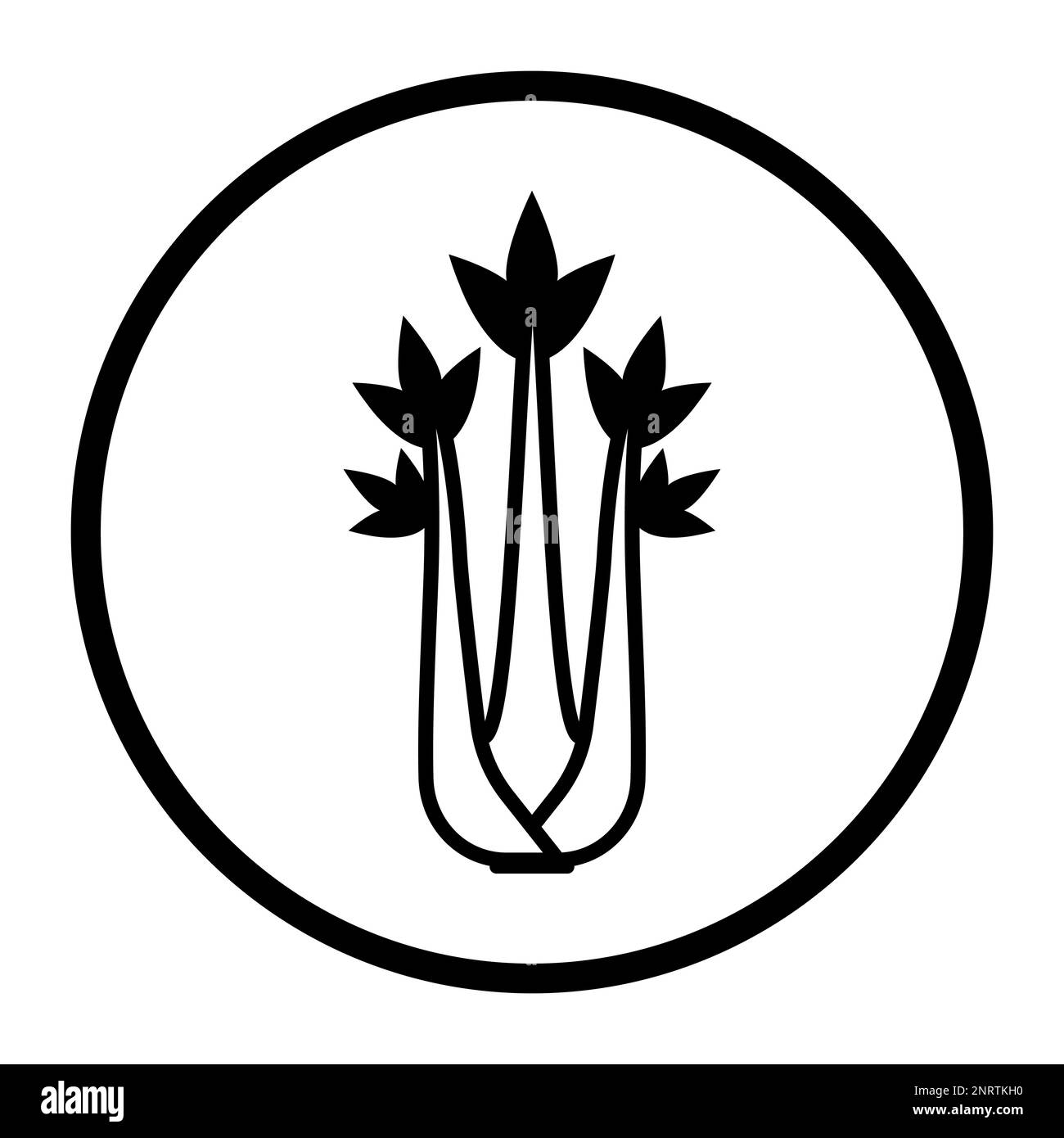 Un vecteur de couleur aliment, allergènes et ingrédients icône: Céleri Illustration de Vecteur