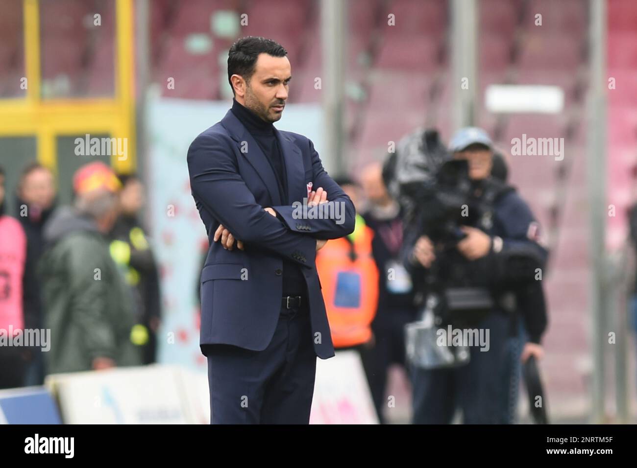 Salerno, Italie, 26/02/2023, Raffaele Palladino entraîneur des États-Unis Monza pendant la série Un match entre les États-Unis Salernitana 1919 v AC Monza au Stadio Arechi Banque D'Images