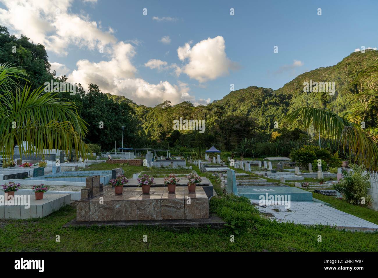 Cimetière de Tahiti Banque D'Images