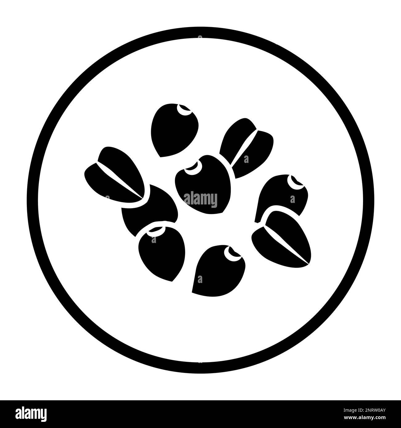 Un vecteur de couleur aliment, allergènes et ingrédients icône: Sarrasin Illustration de Vecteur