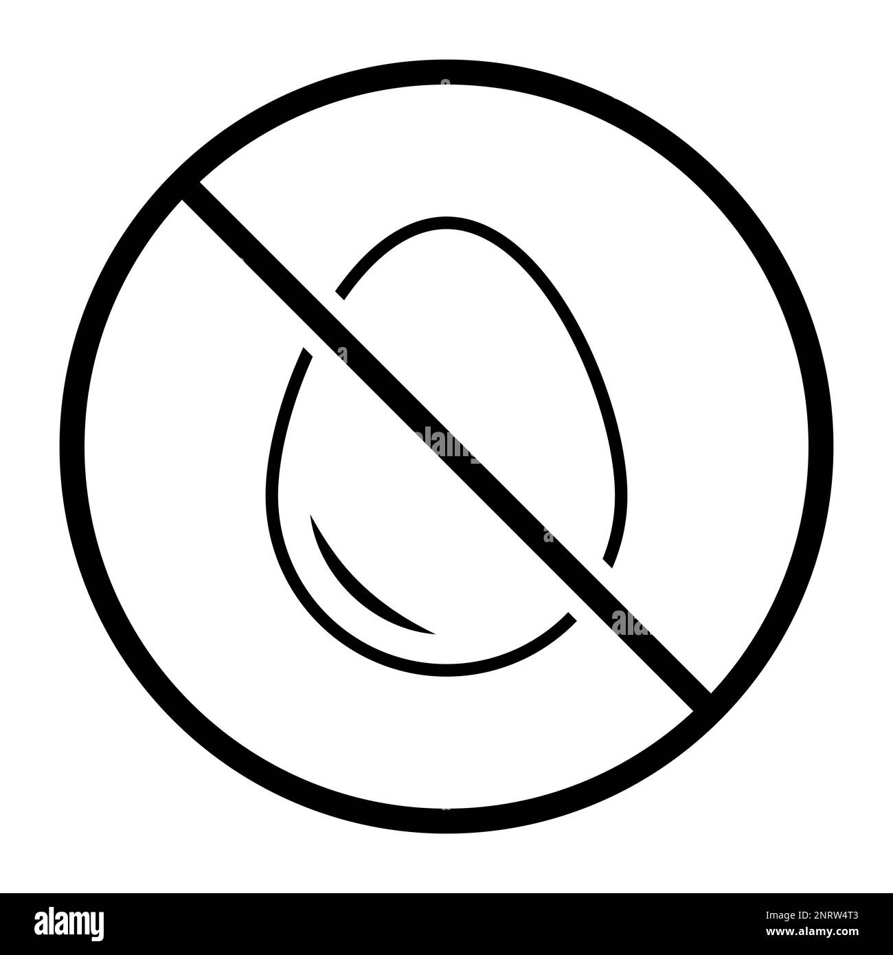 Icône vectorielle sans œuf : nourriture, ingrédients et allergènes Illustration de Vecteur