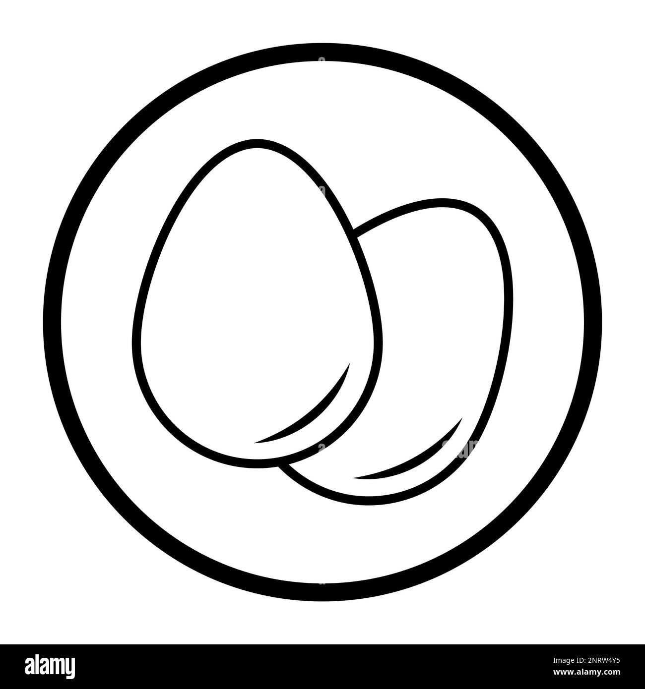 Une icône alimentaire à vecteur de couleur, allergènes et ingrédients : œufs Illustration de Vecteur