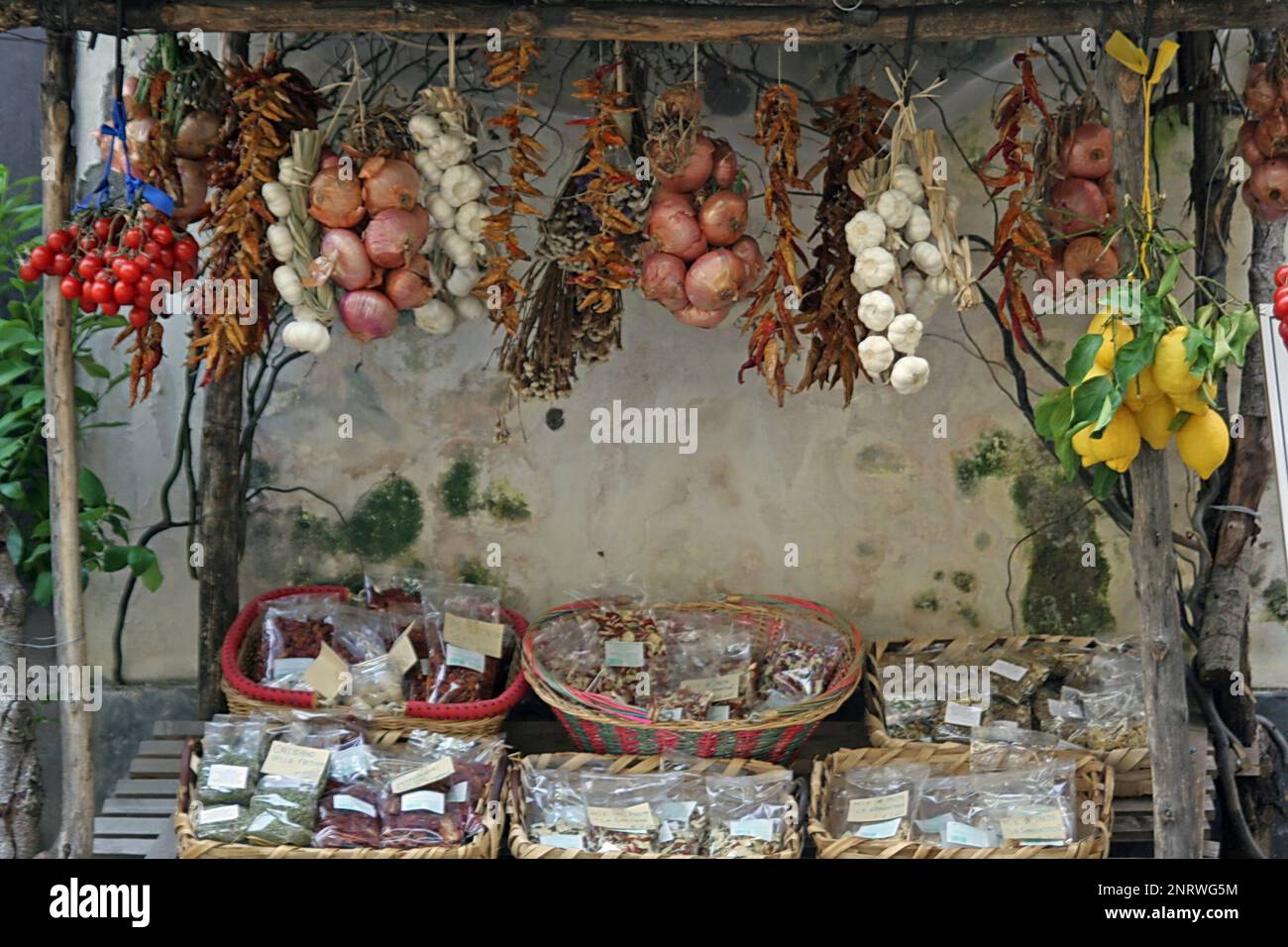 achetez des légumes et des fruits dans la sorrent Banque D'Images
