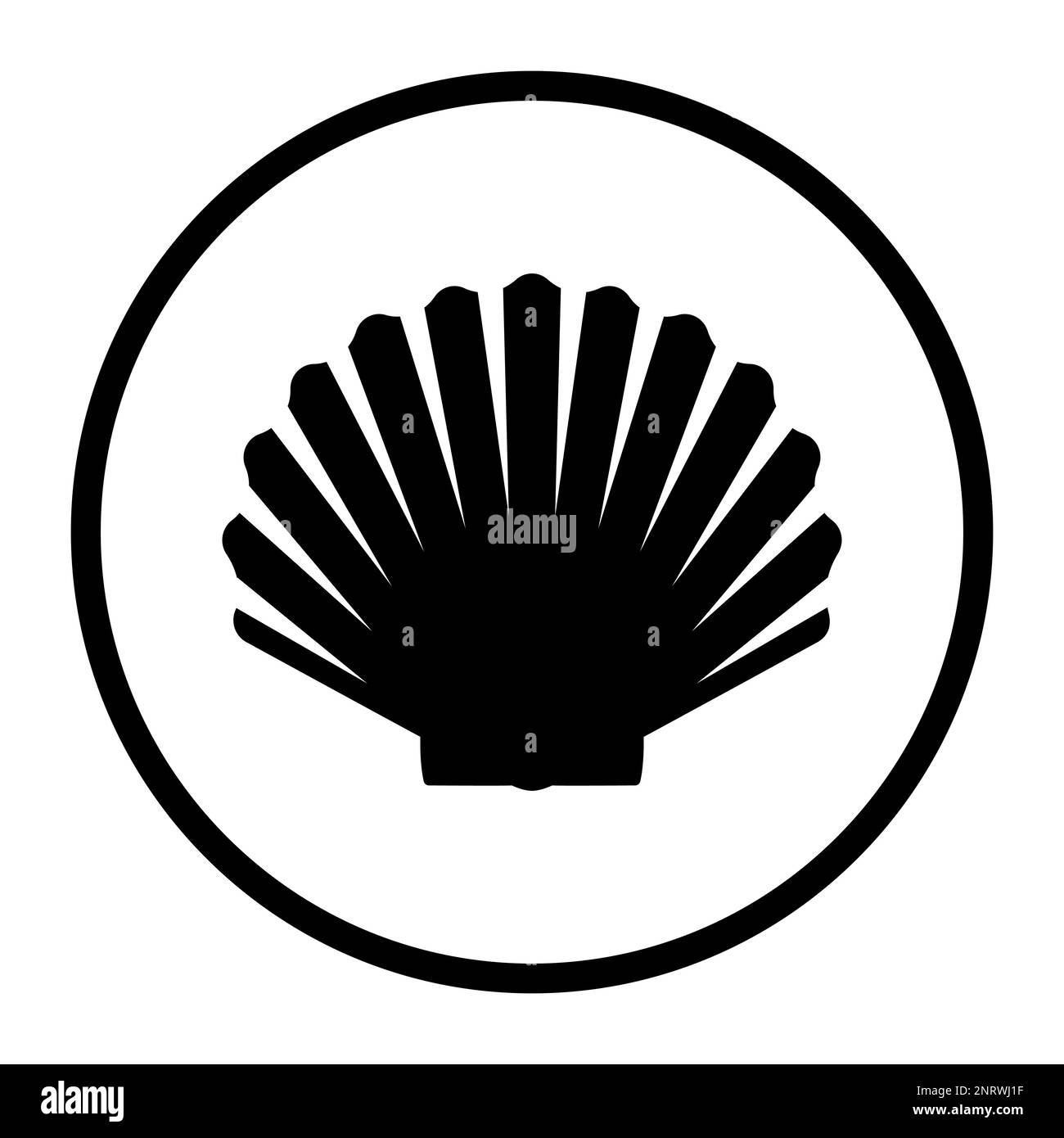 Une couleur vecteur nourriture, allergènes et ingrédients icône: Mollusques Illustration de Vecteur