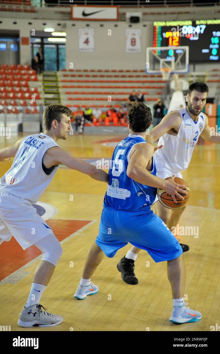 Match de basket-ball - Italie: Eurobasket Roma contre basket Scauri, série B, Playoff - 14 mai 2016 - championnat italien de basket-ball Banque D'Images