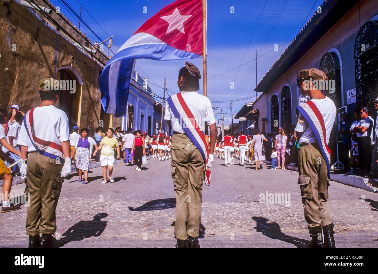 Défilé, célébration de l'anniversaire de José Marti, Trinité, Cuba Banque D'Images