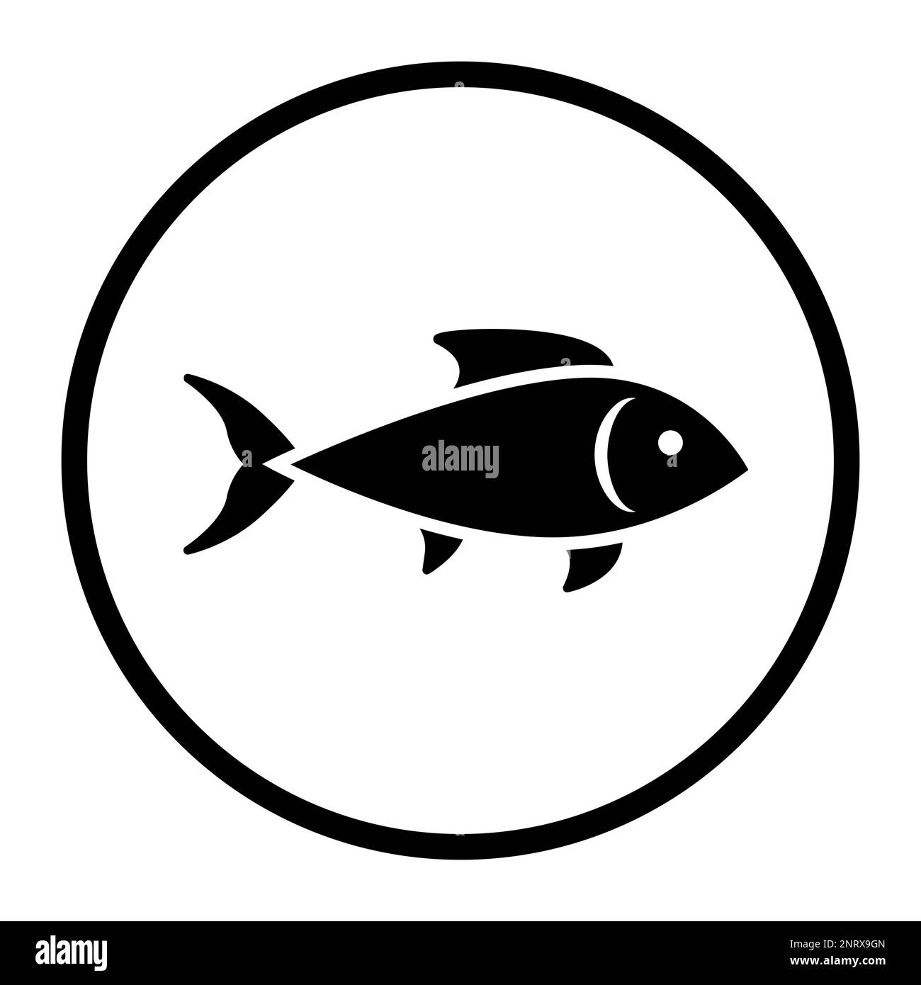 Une icône alimentaire à vecteur de couleur, allergènes et ingrédients : poisson Illustration de Vecteur