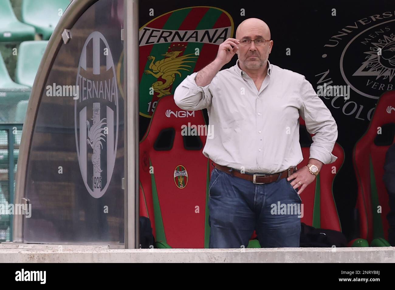 Terni, Italie. 25th févr. 2023. Le Président Stefano Bandecchi (Ternana) pendant Ternana Calcio vs COMME Cittadella, football italien série B match à Terni, Italie, 25 février 2023 crédit: Agence de photo indépendante / Alamy Live News Banque D'Images