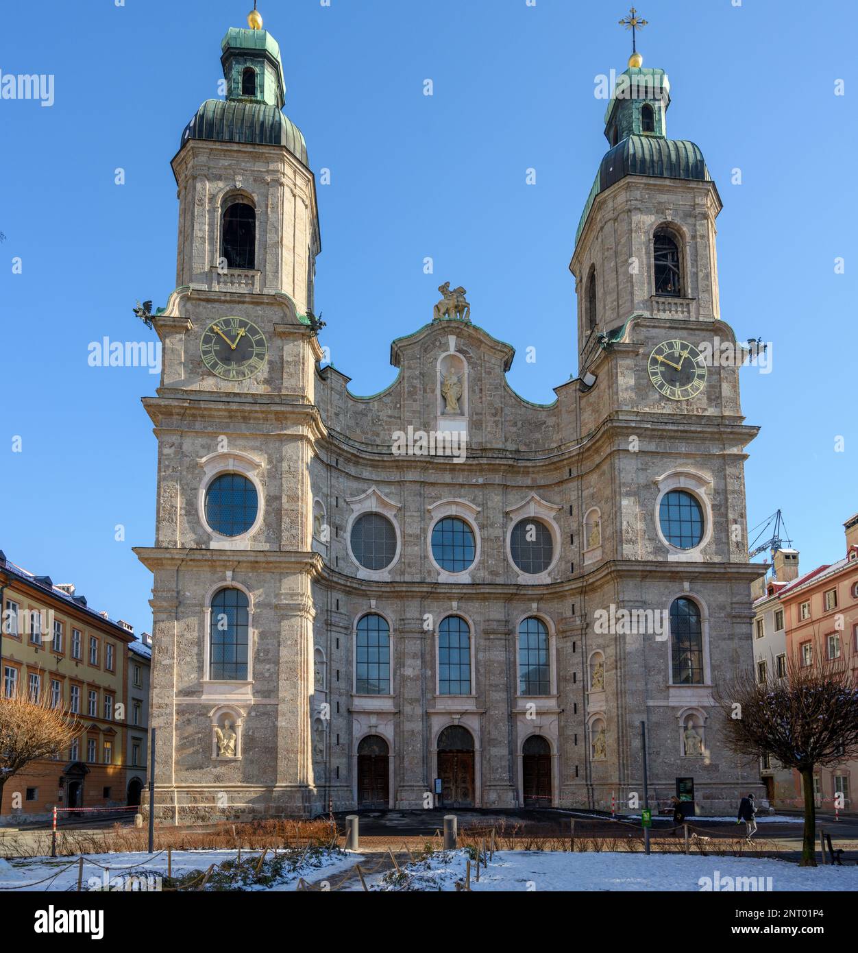 Dom St Jakob (cathédrale) dans la vieille ville (altstadt), Innsbruck, Autriche Banque D'Images