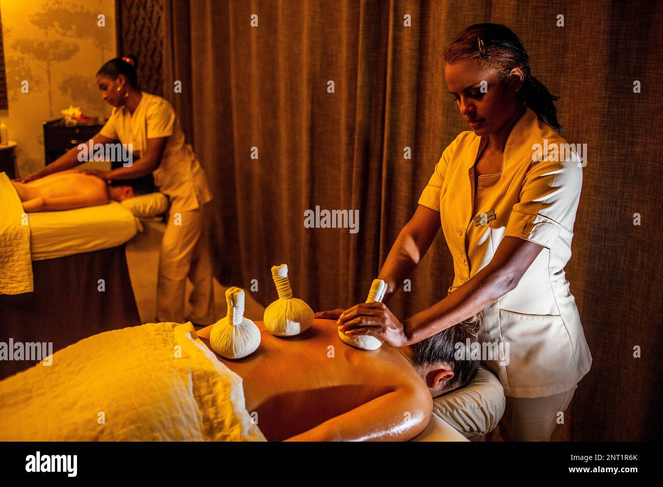 Traitement Spa dans un centre de santé, l'expérience l'USPA Barcelo Bavaro Beach Resort, Punta Cana, République Dominicaine Banque D'Images