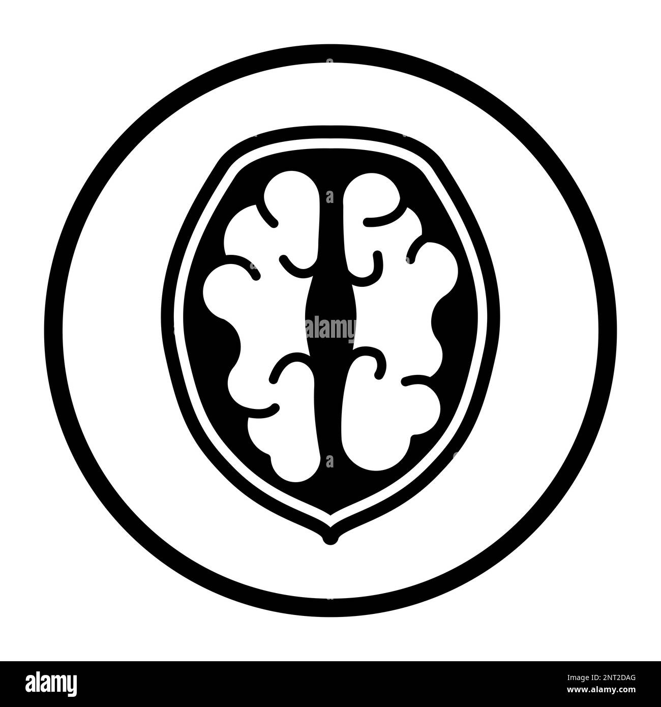 Une couleur vecteur nourriture, allergènes et ingrédients icône: Noix Illustration de Vecteur