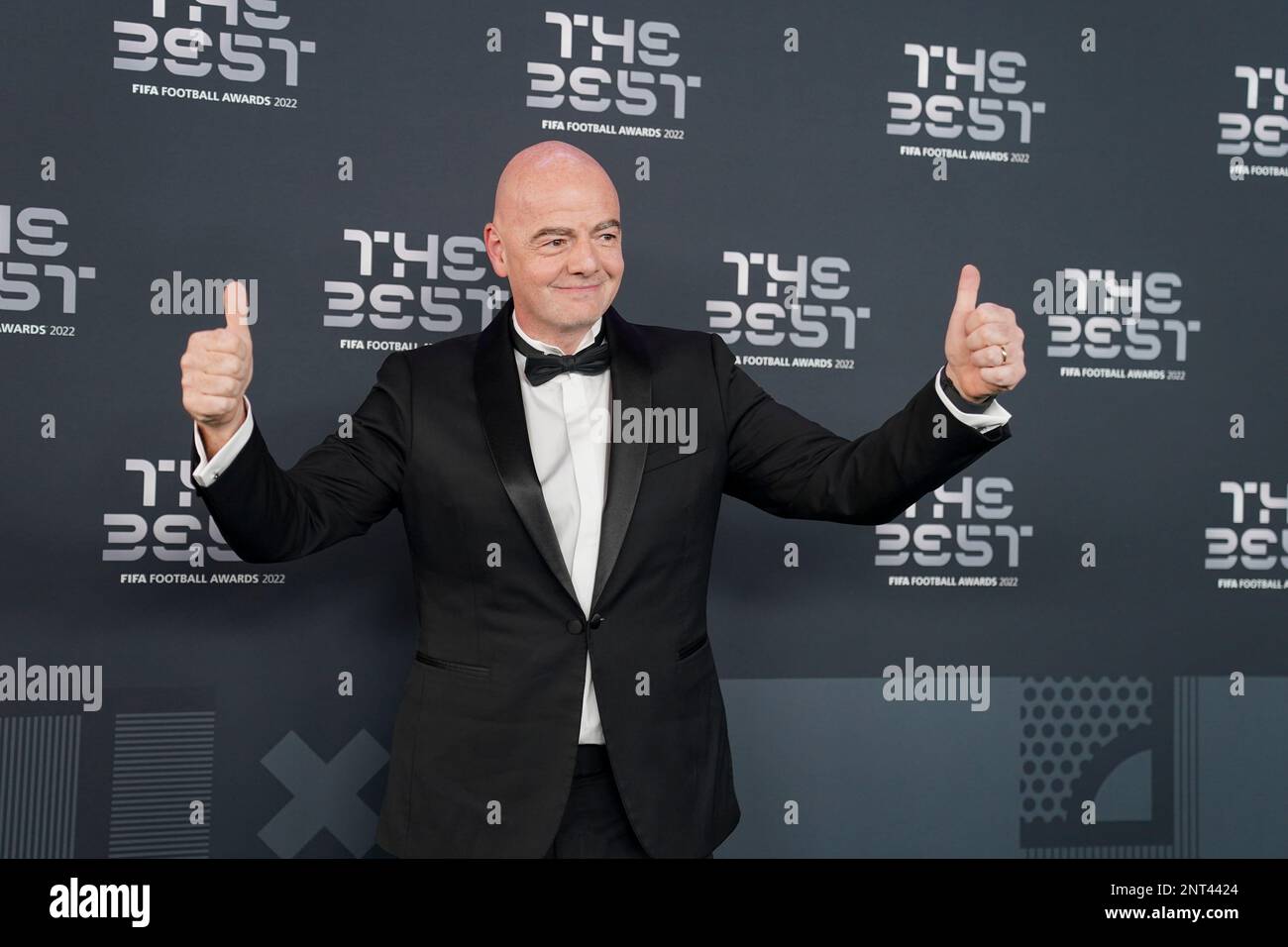Paris, France. 27th févr. 2023. Paris, France, 27 février 2023: Le président de la FIFA, Gianni Infantino, arrive aux meilleurs prix FIFA football 2022 à la salle Pleyel à Paris, France. (Daniela Porcelli/SPP) crédit: SPP Sport presse photo. /Alamy Live News Banque D'Images
