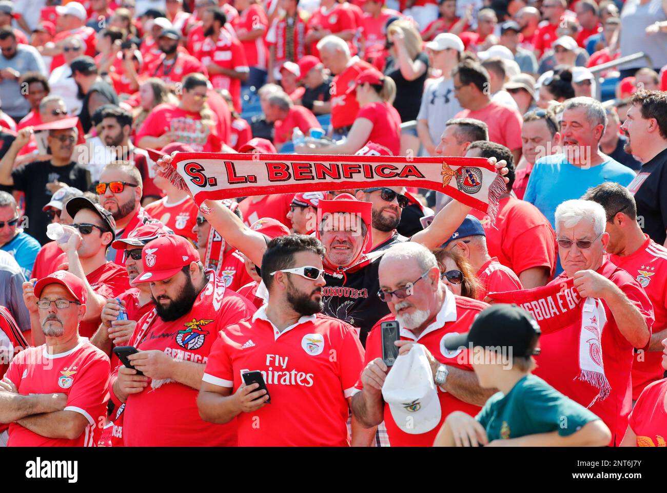 FOXBOROUGH, MA - JULY 28: Benfica scarf before an International Champions Cup match between AC Milan of Italy and S.L. Benfica of Portugal on July 28, 2019, at Gillette Stadium in Foxborough, Massachusetts. (Photo by Fred Kfoury III/Icon Sportswire) (Icon Sportswire via AP Images) Banque D'Images