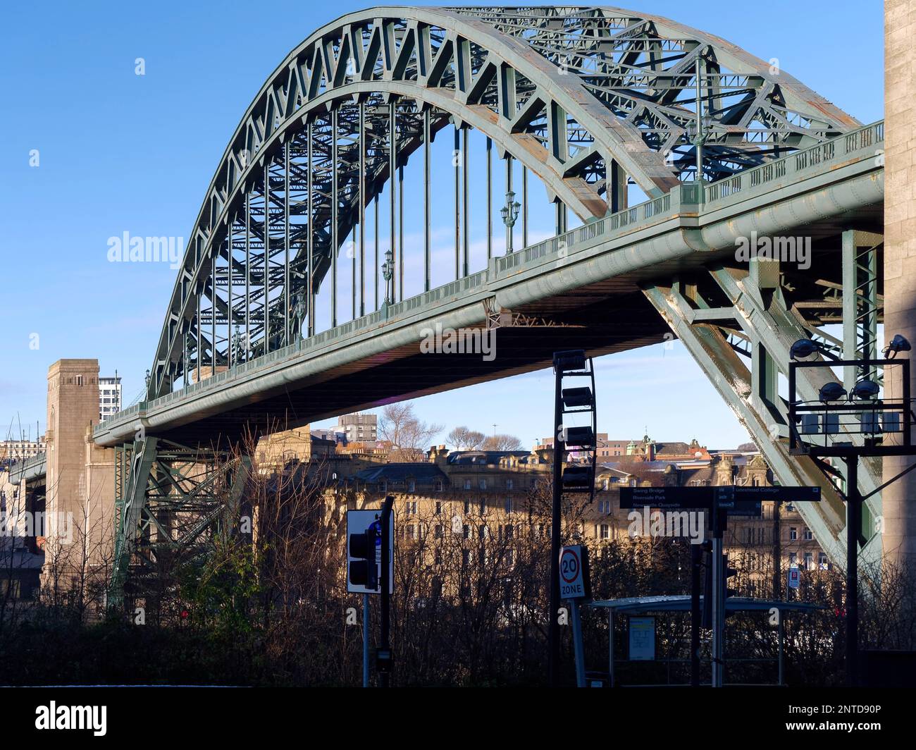 NEWCASTLE UPON TYNE, TYNE AND WEAR/UK - JANVIER 20 : vue du pont Tyne à Newcastle upon Tyne, Tyne et Wear sur 20 janvier 2018 Banque D'Images
