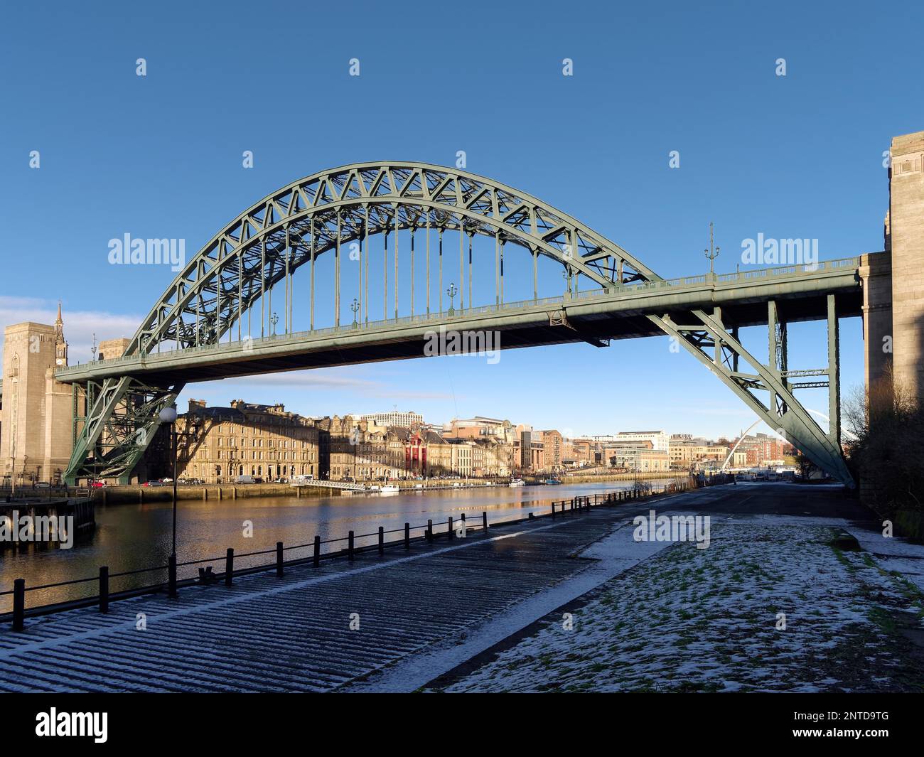 NEWCASTLE UPON TYNE, TYNE AND WEAR/UK - JANVIER 20 : vue du pont Tyne à Newcastle upon Tyne, Tyne et Wear sur 20 janvier 2018 Banque D'Images