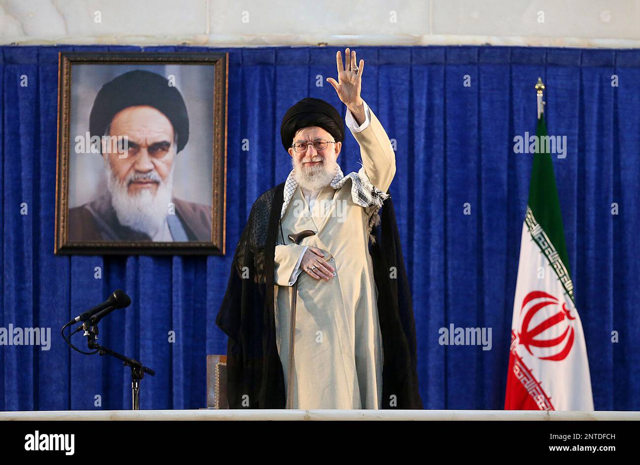 Khamenei Smiling In this picture released by the official website of the office of the ...