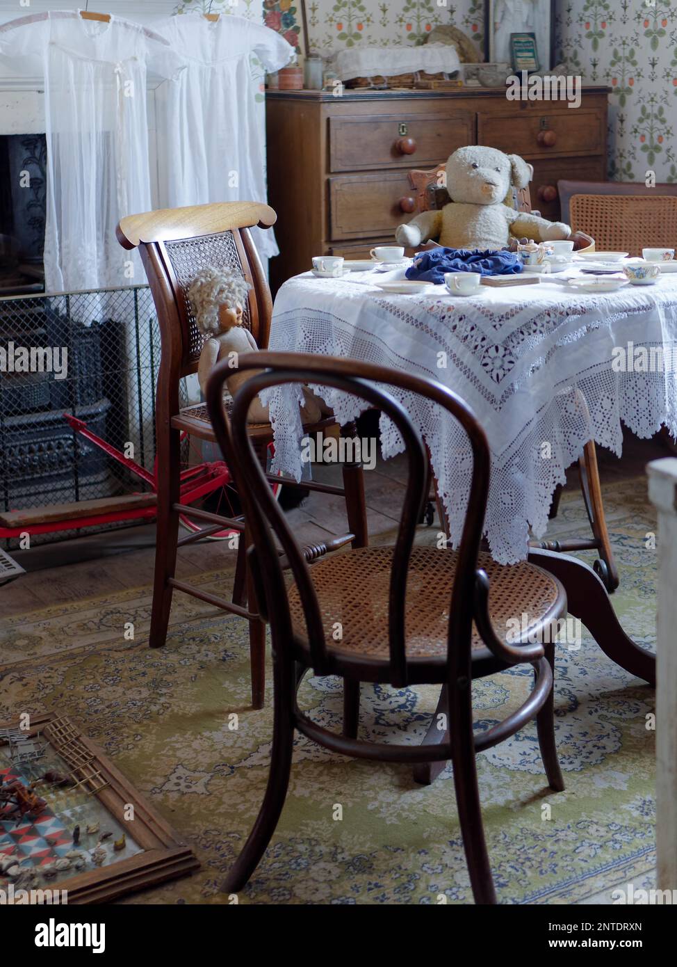 STANLEY, COMTÉ DE DURHAM, Royaume-Uni - JANVIER 20 : à l'intérieur d'une maison de dentiste au musée en plein air du nord de l'Angleterre, à Stanley, comté de Durham, sur 20 janvier Banque D'Images