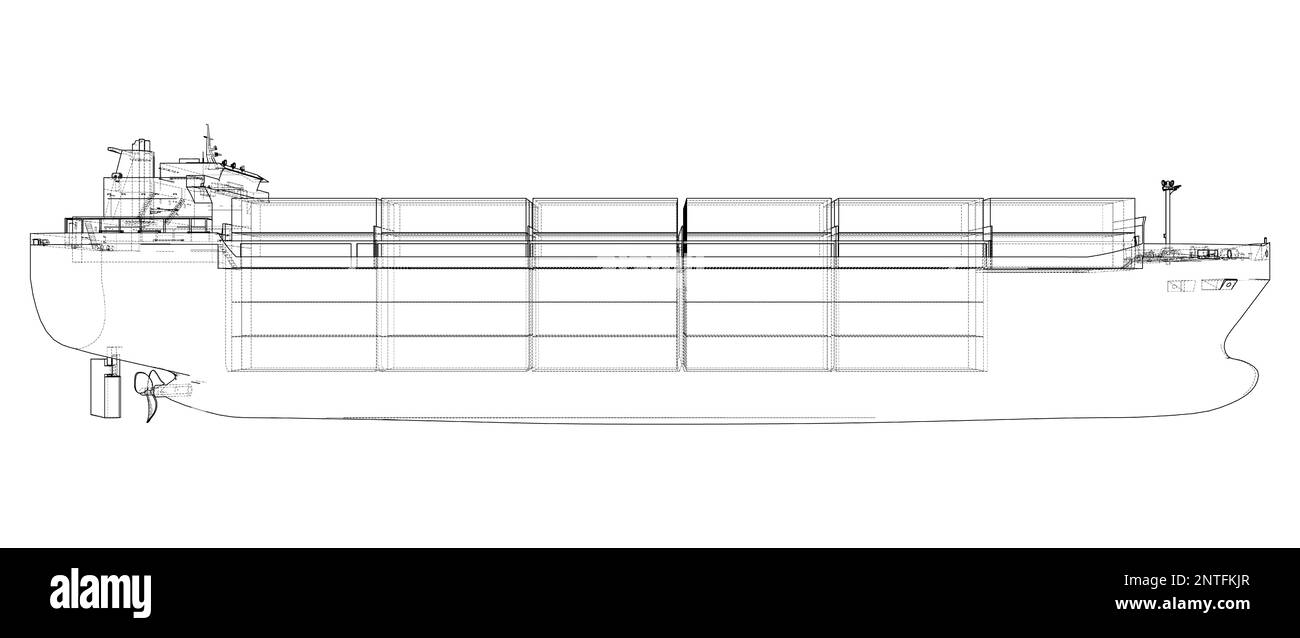 Avec Cargo Containers Banque D'Images