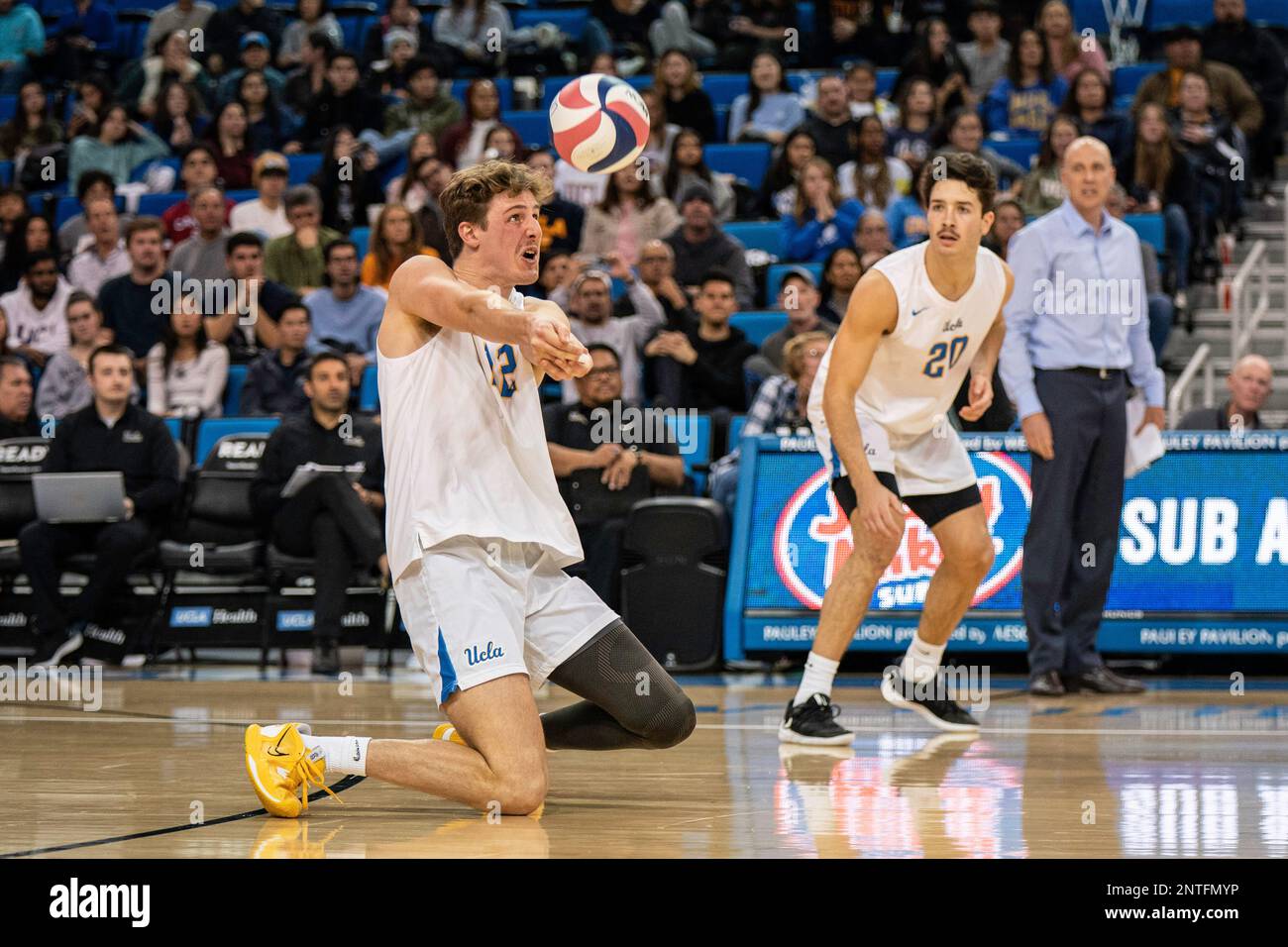 Bruins de l'UCLA à l'extérieur de la hitter Travis Knight (12) lors d'un match de volley-ball de la NCAA contre les participants de l'UCI, samedi, 26 février 2023, au Pavillon Pauley, je Banque D'Images