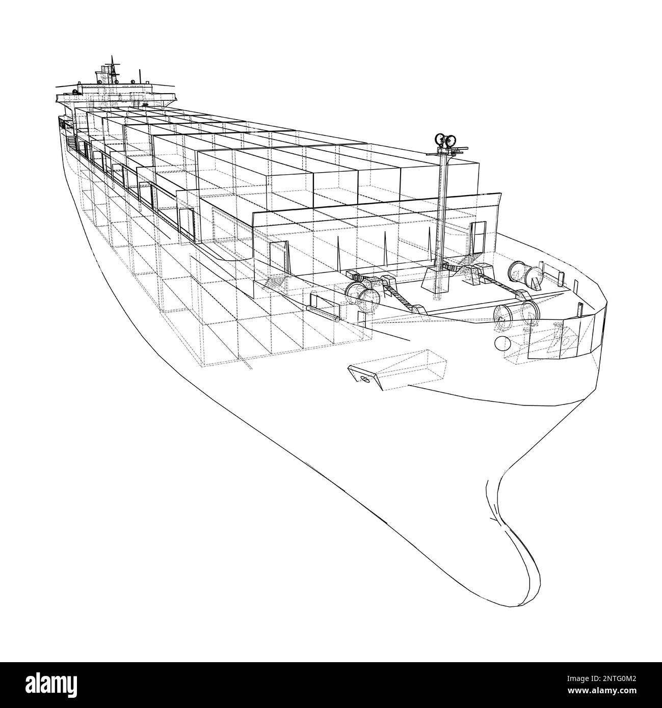 Avec Cargo Containers Banque D'Images