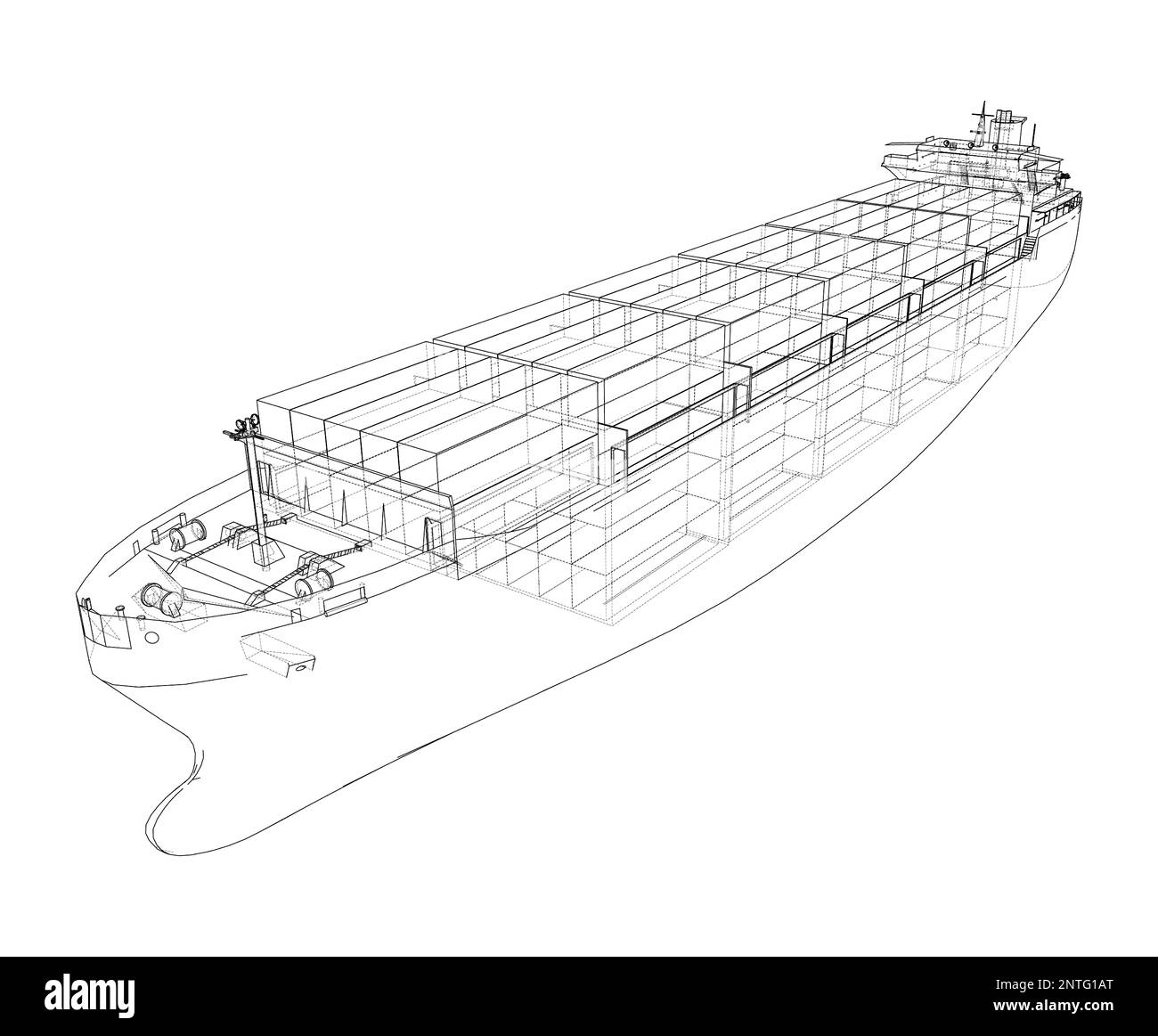 Avec Cargo Containers Banque D'Images