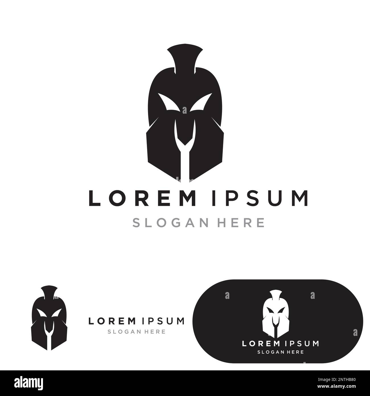 l'icône du logo spartan crée un vecteur Illustration de Vecteur