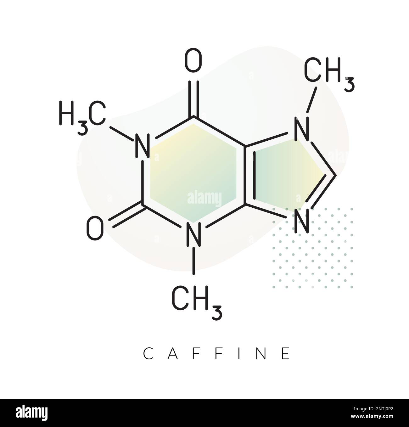 Formule chimique de caféine - Illustration du stock comme fichier EPS 10 Illustration de Vecteur