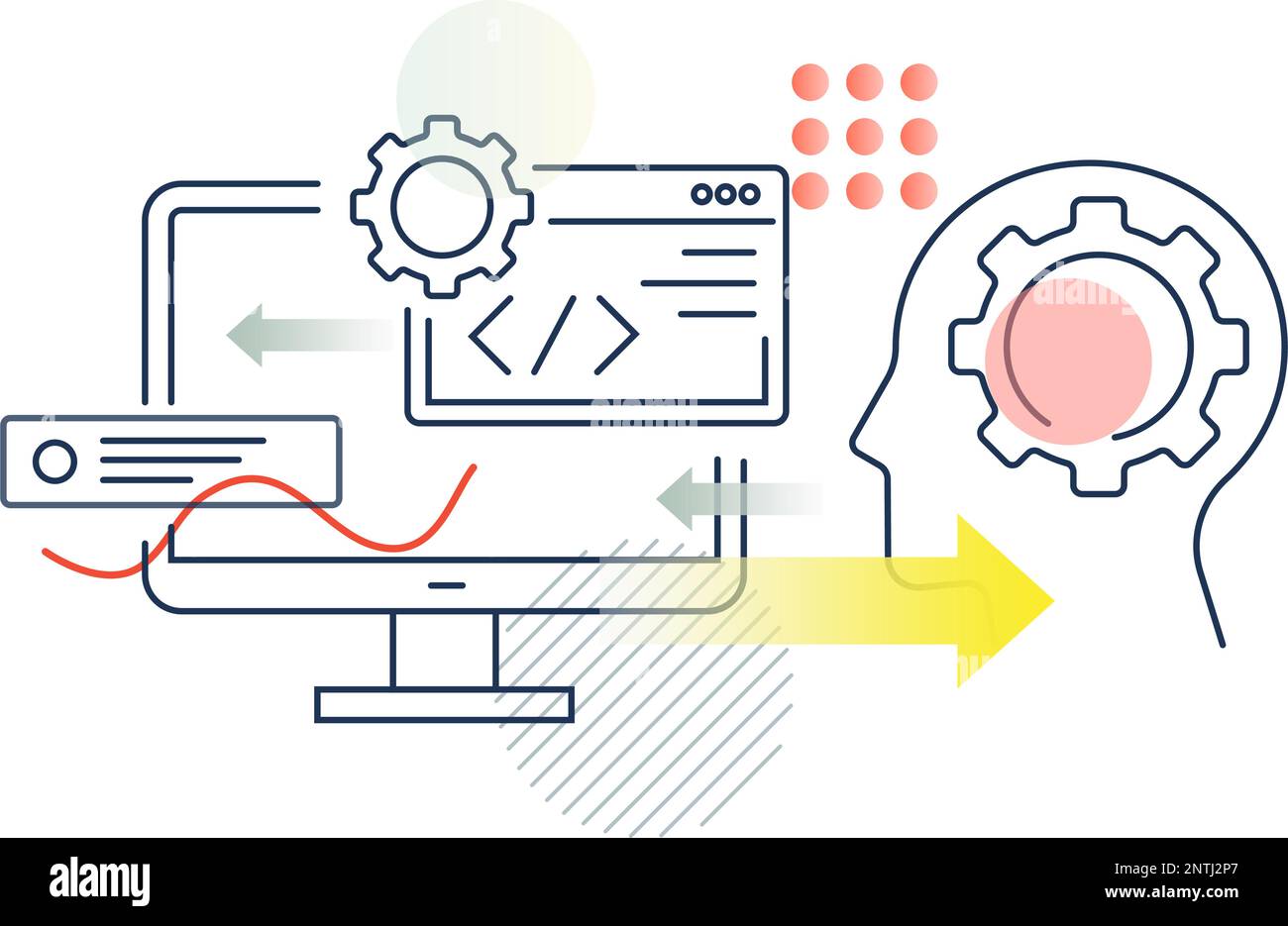 Conception et développement de sites Web pour l'accès à plusieurs appareils - Illustration comme fichier EPS 10 Illustration de Vecteur