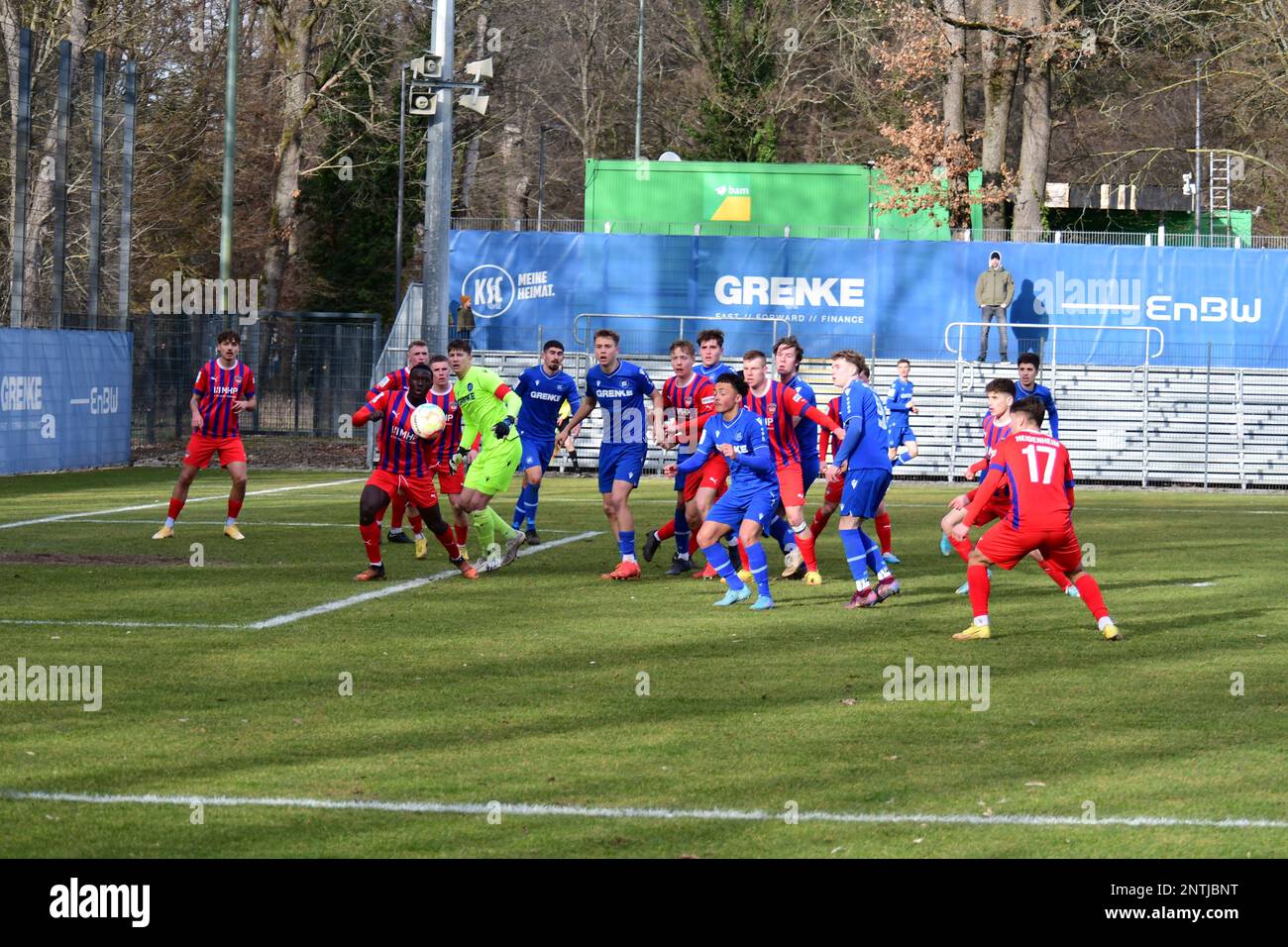 Karlsruher SC U19 A Junioren Bundesliga Niederlage gegen FC Heidenheim Banque D'Images