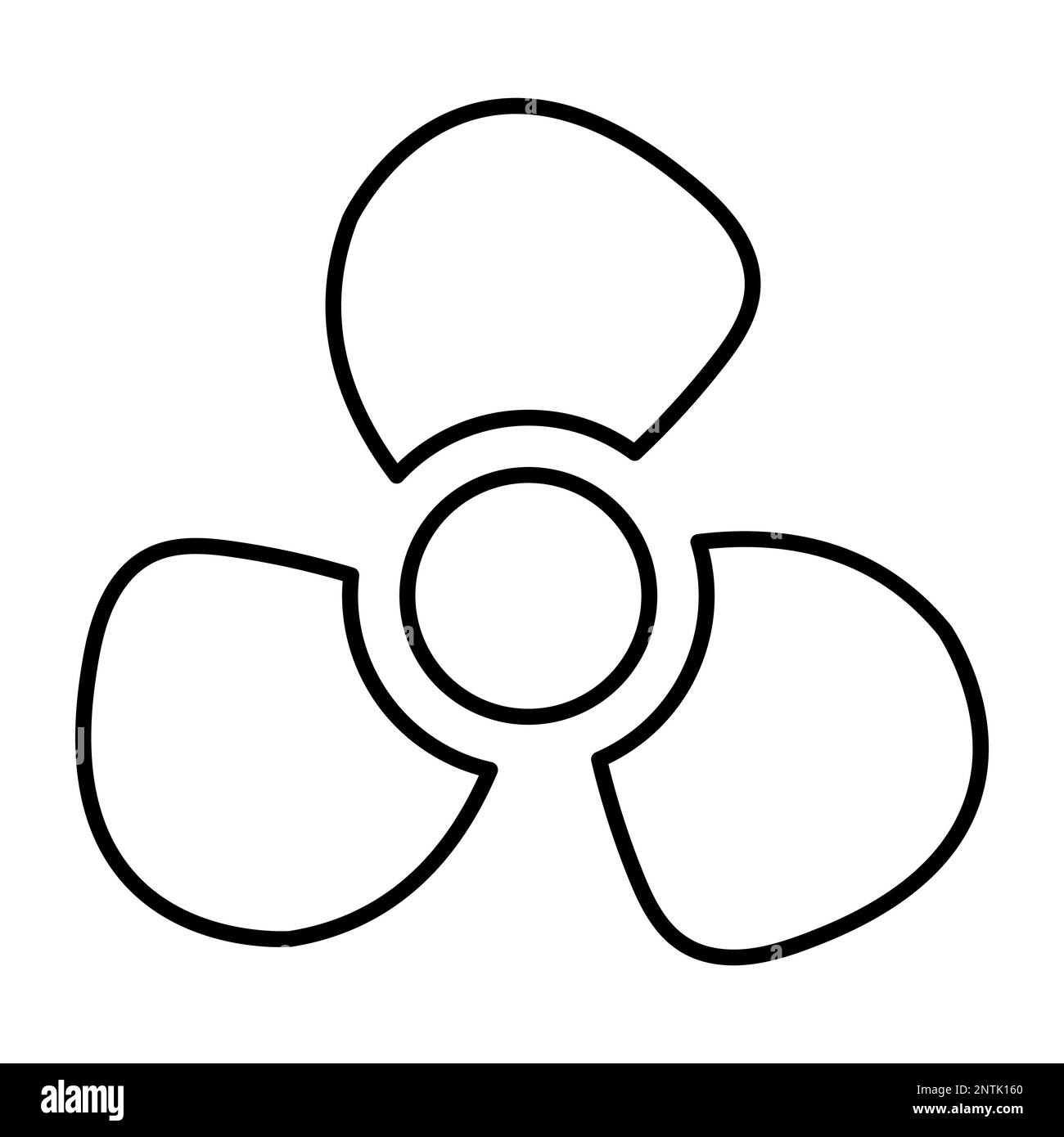 Icône de ligne de ventilateur. Design peut être utilisé pour les applications Web et mobiles. Illustration vectorielle Illustration de Vecteur