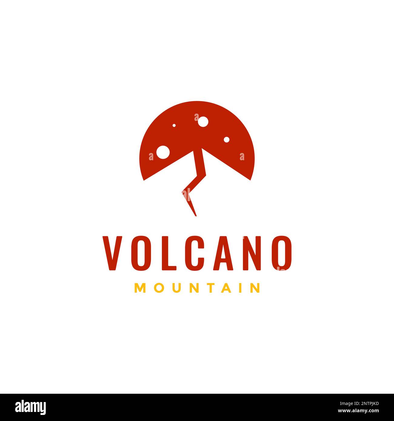 volcan montagne éruption danger logo minimal design vecteur icône illustration Illustration de Vecteur