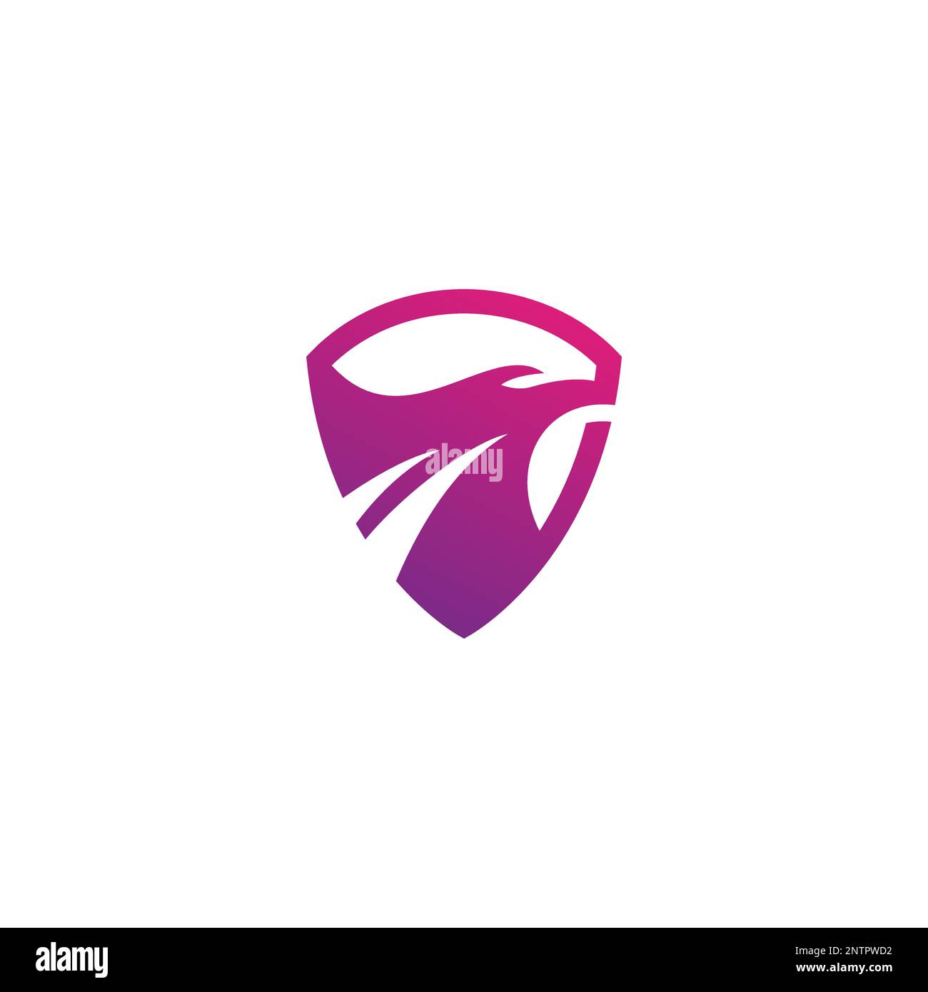 Logo Eagle Shield. Icône Head Eagle Illustration de Vecteur