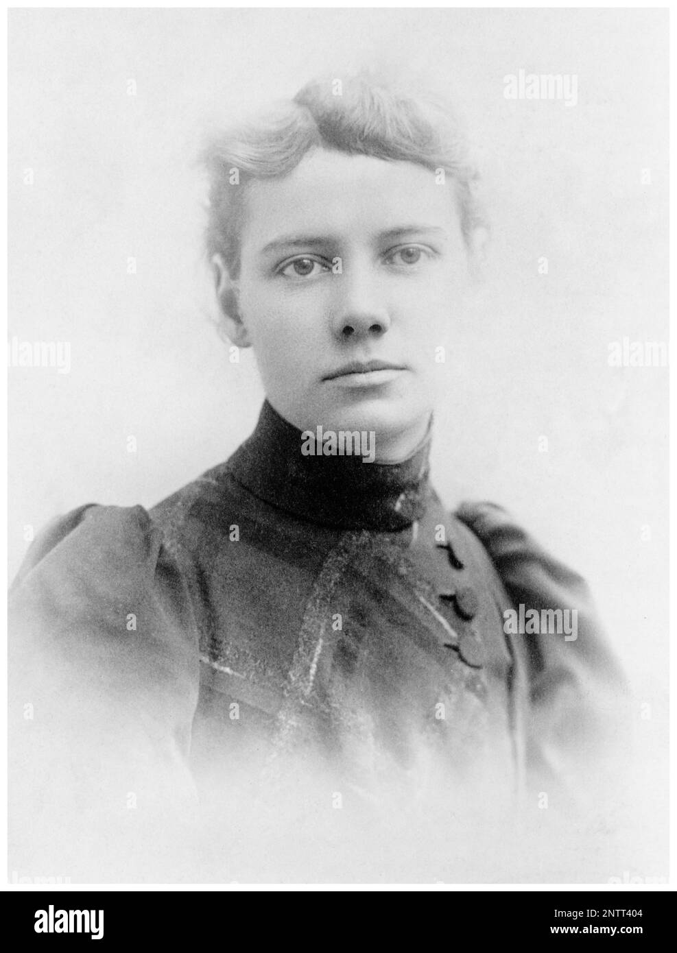 Elizabeth Cochran Seaman, connue sous le nom de Nellie Bly (1864-1922), journaliste américaine, photographie de portrait de HJ Myers, vers 1890 Banque D'Images