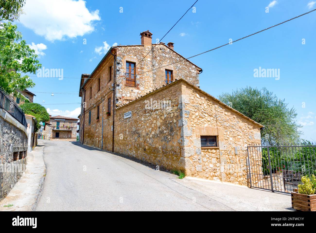 Tegoia est un petit village près de Sienne en Toscane, Italie Banque D'Images