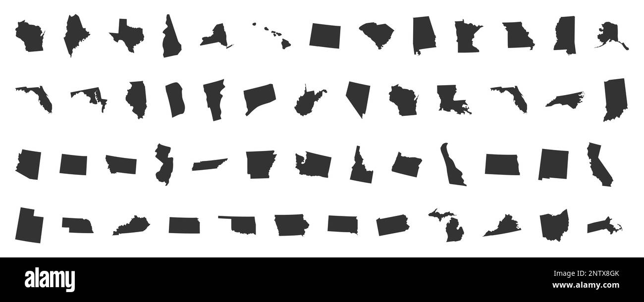 Carte des États-Unis d'Amérique. Illustration de Vecteur