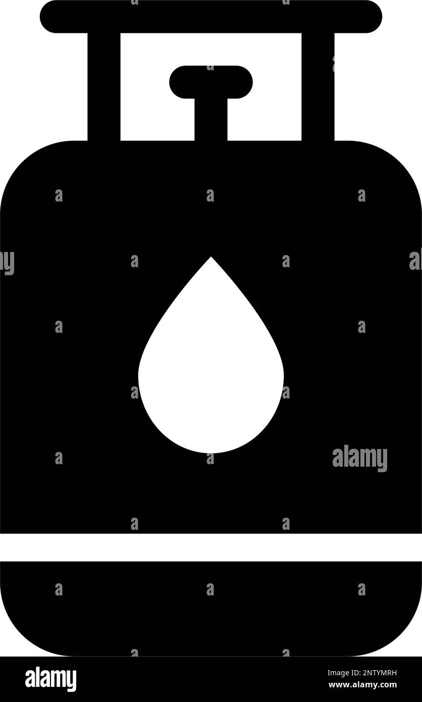Icône représentant une bouteille de gaz domestique. Carburant. Vecteur modifiable. Illustration de Vecteur