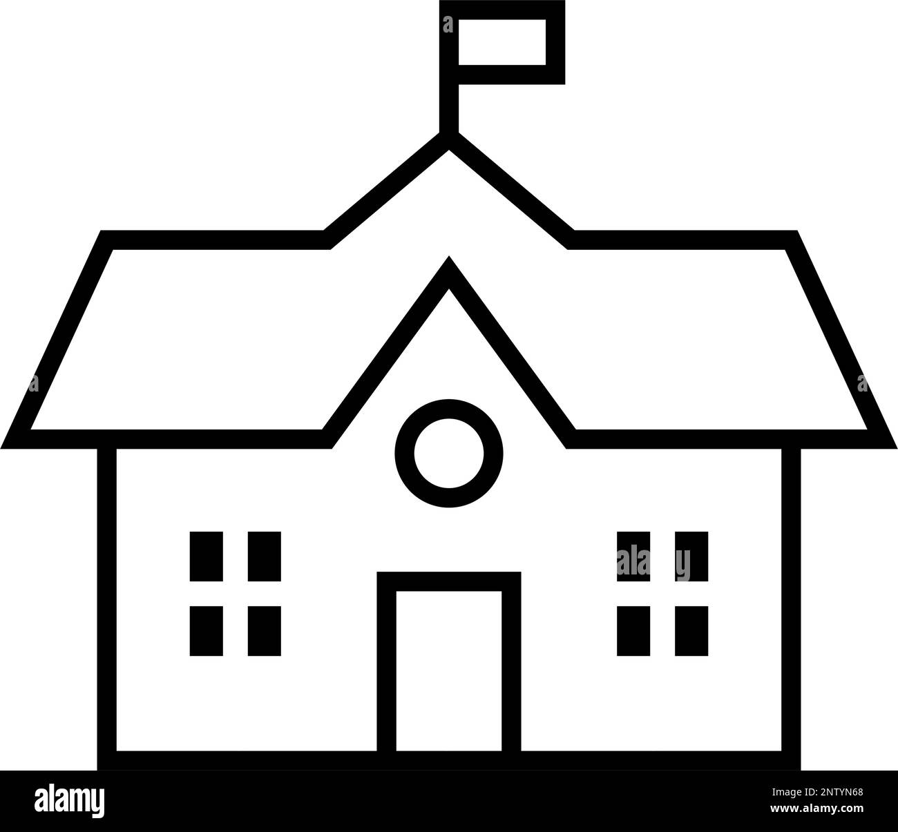 Simple icône d'école. Éducation. Vecteur modifiable. Illustration de Vecteur