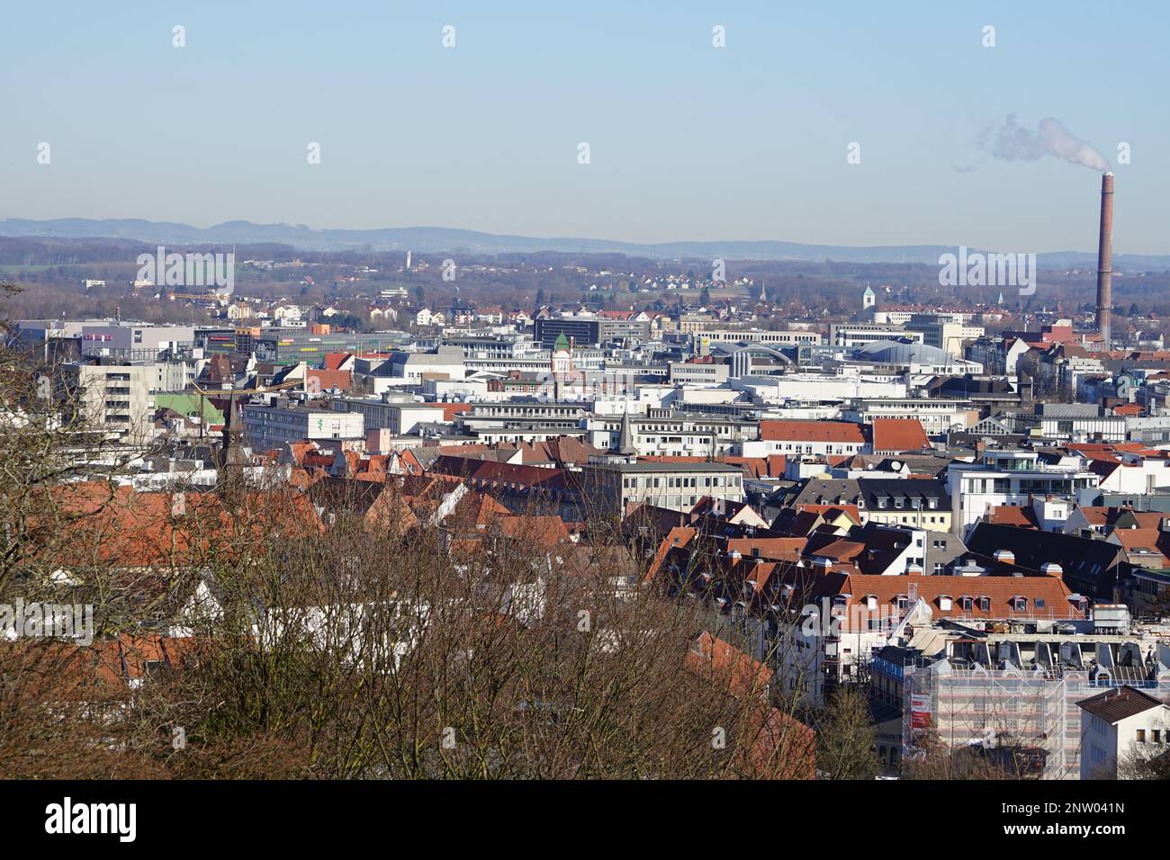 Un château en Europe appelé Sparrenburg à Bielefeld, enregistrement aérien de Bielefeld Banque D'Images