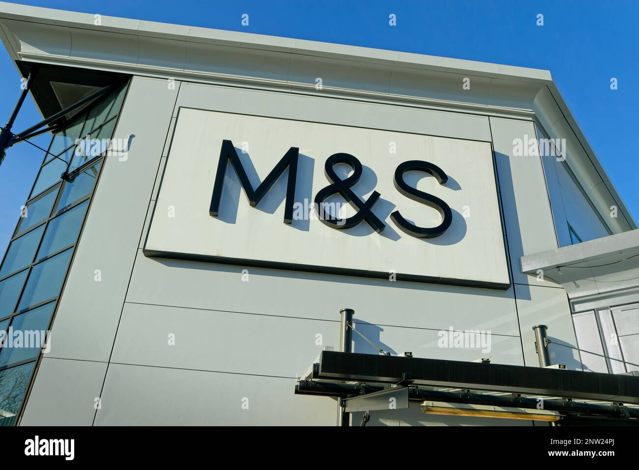 Enseignes et magasins Marks & Spencer. Banque D'Images